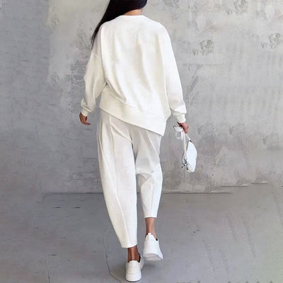 Amalia | Zweiteiler mit Langarmshirt und weitem Hosenbein