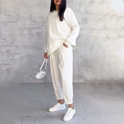 Amalia | Zweiteiler mit Langarmshirt und weitem Hosenbein