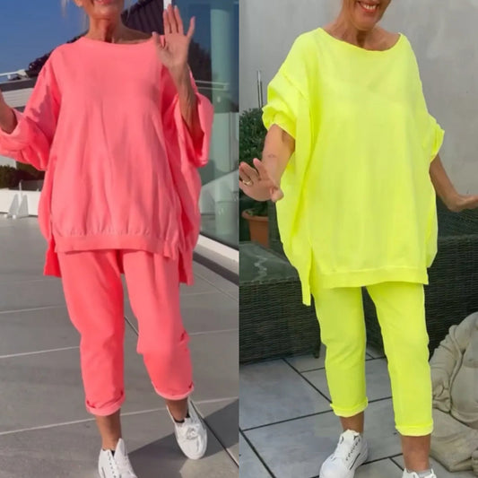 Frieda | Loungewear-Set mit Pullover-Top und verkürzter Hose