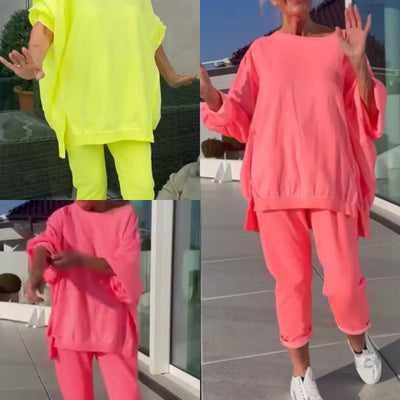 Frieda | Loungewear-Set mit Pullover-Top und verkürzter Hose