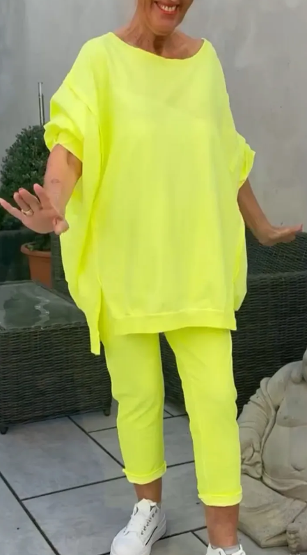 Frieda | Loungewear-Set mit Pullover-Top und verkürzter Hose