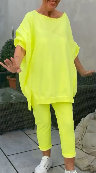 Frieda | Loungewear-Set mit Pullover-Top und verkürzter Hose