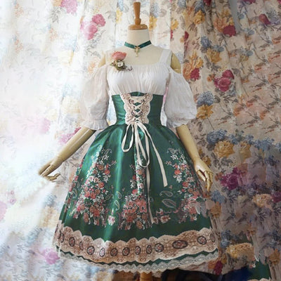 Mathilde | Romantisches Vintage-Kleid mit Puffärmeln