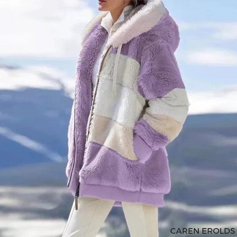 Sophie | Oversize-Kapuzenjacke mit Patchwork-Design