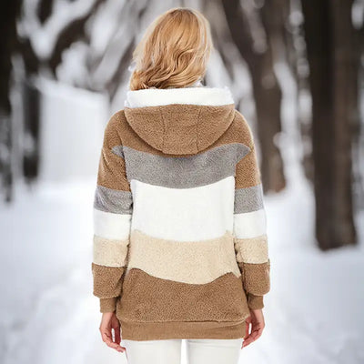 Sophie | Oversize-Kapuzenjacke mit Patchwork-Design