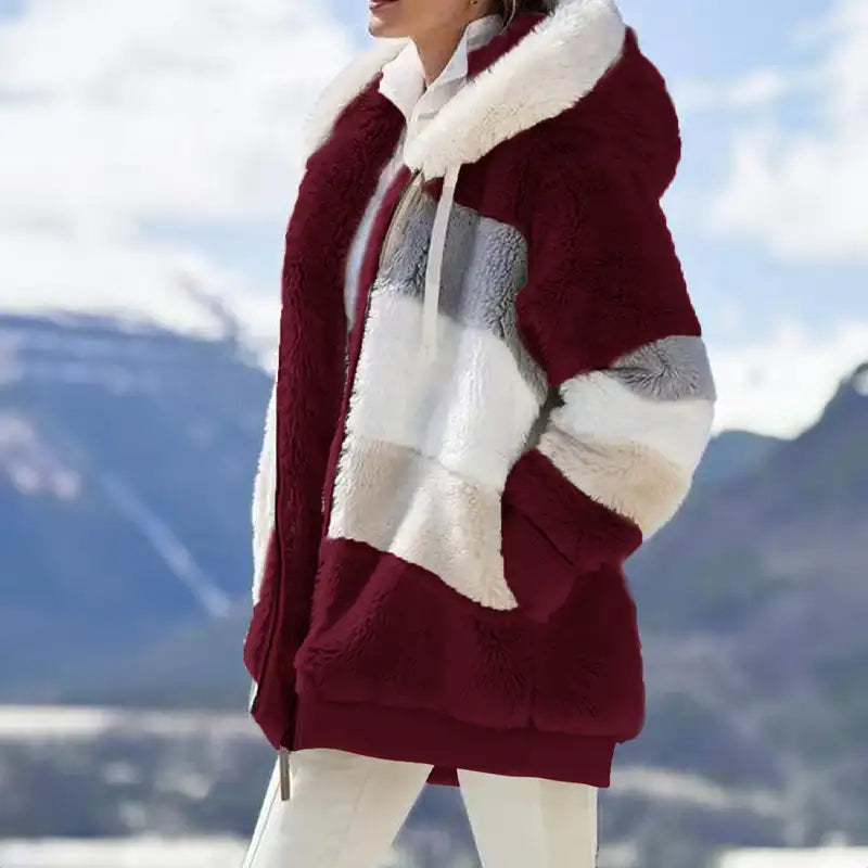Sophie | Oversize-Kapuzenjacke mit Patchwork-Design